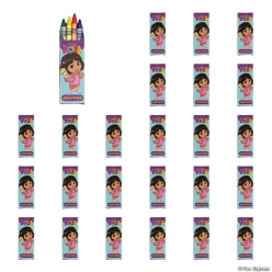 Dora the Explorer 4 Colour Crayon Boxes-24Pk